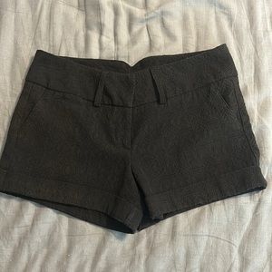 Black Patterned Shorts